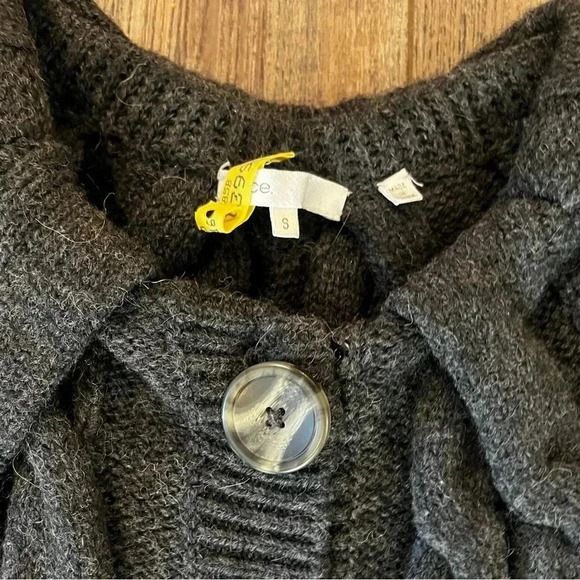 Vince small chunky alpaca button up sweater dress boho chic academia - Picture 5 of 5